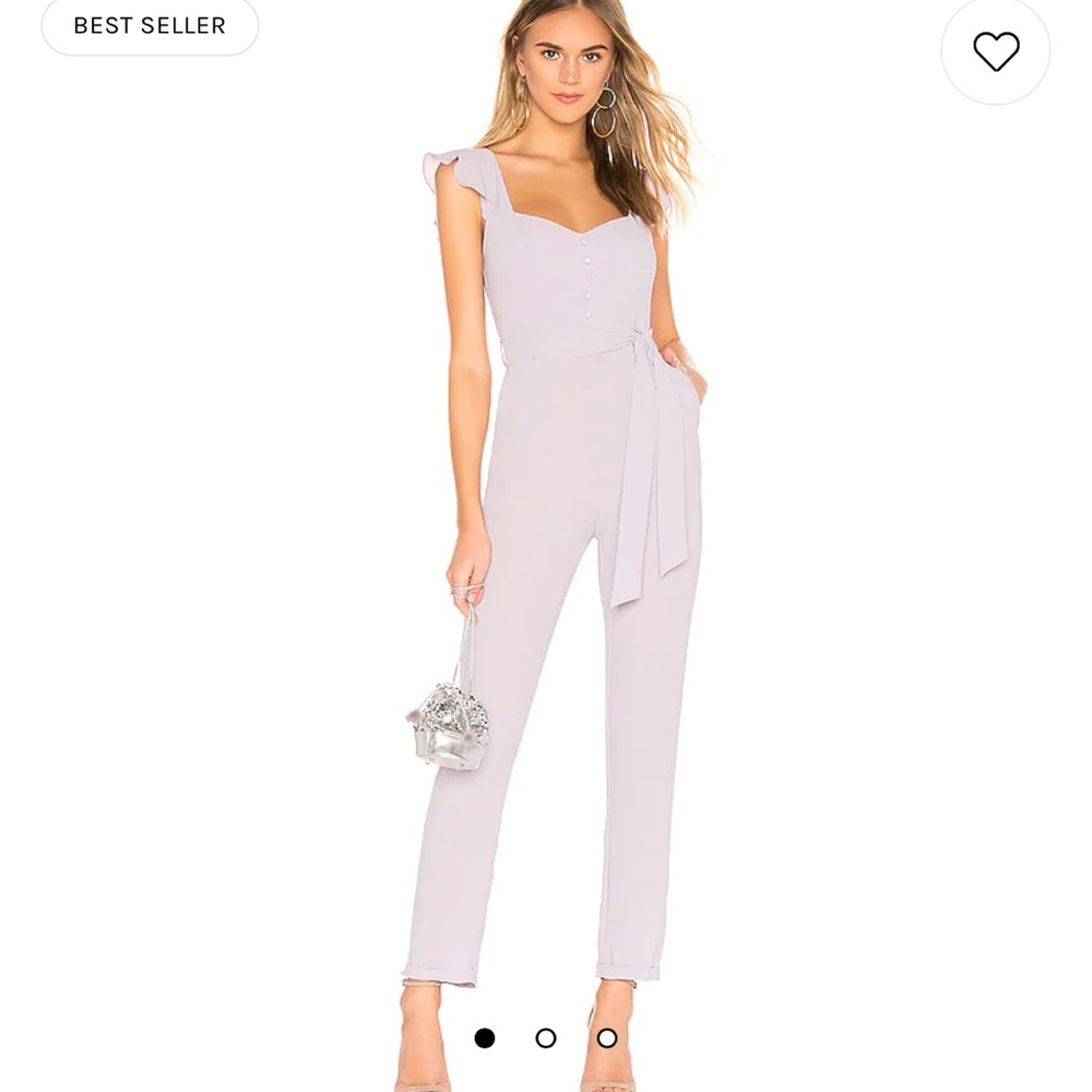 Revolve lavender tie jumpsuit